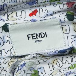 Pre Owned Fendi Multicolor Logo Printed Long Sleeve Buttondown Cotton Shirt 6 Yrs