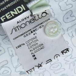 Pre Owned Fendi Multicolor Logo Printed Long Sleeve Buttondown Cotton Shirt 6 Yrs