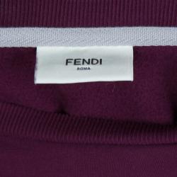 Pre Owned Fendi Burgundy Knit Crew Neck Sweatshirt 6 Yrs