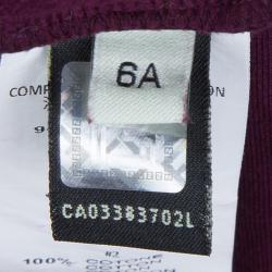 Pre Owned Fendi Burgundy Knit Crew Neck Sweatshirt 6 Yrs