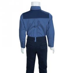 Pre Owned Fendi Blue Colorblock Long Sleeve Buttondown Cotton Shirt 4 Yrs