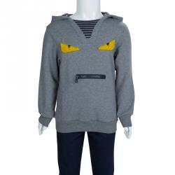 Pre Owned سويتشيرت فندي مونستر فيس تريكو رصاصي بهودي 5 سنوات