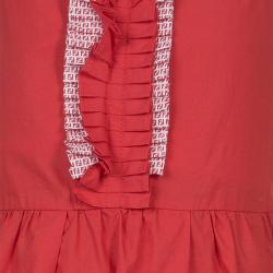 Pre Owned Fendi Red Pinafore Dress Size 6 Yrs