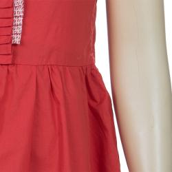 Pre Owned Fendi Red Pinafore Dress Size 6 Yrs