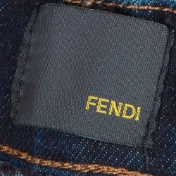 Pre Owned Fendi Blue Dark Wash Denim Skinny Jeans 4 Yrs