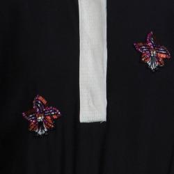Pre Owned Fendi Black Embellished Long Sleeve Shirt Dress 10 Yrs