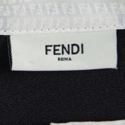 Pre Owned Fendi Black Embellished Long Sleeve Shirt Dress 10 Yrs