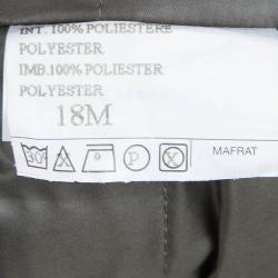 Pre Owned GF Ferré Olive Green Quilted Hooded Puffer Jacket 18 Months