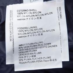 Pre Owned GF Ferré Navy Blue Quilted Hooded Jacket 10 Yrs