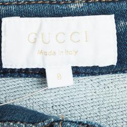 Gucci Indigo Faded Effect Denim Slim Fit Jeans 8 Yrs
