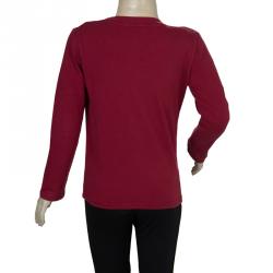 Gucci Red Graphic Print Long Sleeve Knit Top 4 Yrs