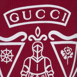 Gucci Red Graphic Print Long Sleeve Knit Top 4 Yrs