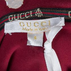 Gucci Red Graphic Print Long Sleeve Knit Top 4 Yrs