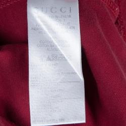 Gucci Red Graphic Print Long Sleeve Knit Top 4 Yrs