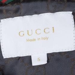 Pre Owned جاكيت بومبر غوتشي جلد بني 5 سنوات