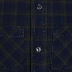Gucci Multicolor Checked Dip Dyed Long Sleeve Buttondown Cotton Shirt 5 Yrs