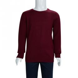 Pre Owned Gucci Burgundy Wool Crew Neck Sweater 6 Yrs