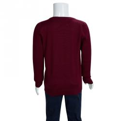 Pre Owned Gucci Burgundy Wool Crew Neck Sweater 6 Yrs