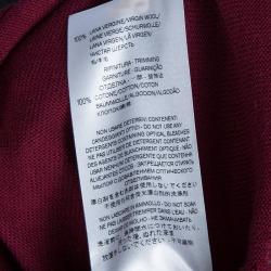 Pre Owned Gucci Burgundy Wool Crew Neck Sweater 6 Yrs