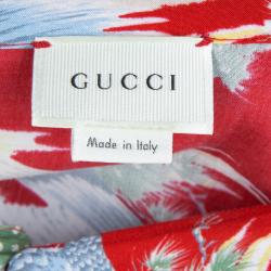 Gucci Multicolor Eagle Print Short Sleeve Buttondown Shirt 8 Yrs