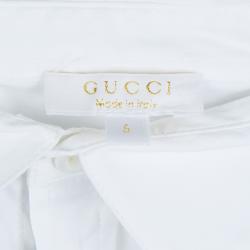 Gucci White Web Stripe Detail Long Sleeve Buttondown Shirt 5 Yrs