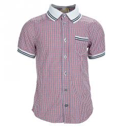 Gucci Multicolor Checked Cotton Buttondown Short Sleeve Shirt 6 Yrs