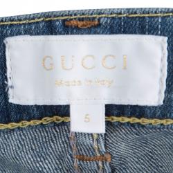 Gucci Indigo Faded Denim Jeans 5 Yrs