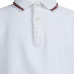 Pre Owned Gucci White Long Sleeve Polo T-Shirt 8 Yrs