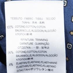 Pre Owned قميص غوتشي أكمام طويلة ياقة بلون مغاير طباعة ألماس أزرق 6 سنوات