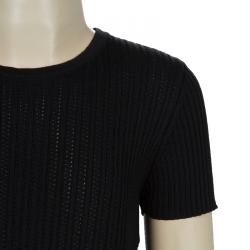 Pre Owned Gucci Black Knit Short Sleeve Dress 8 Yrs