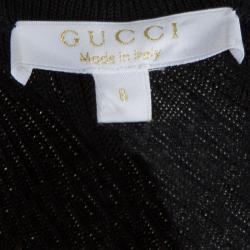 Pre Owned Gucci Black Knit Short Sleeve Dress 8 Yrs