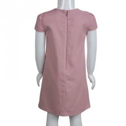Gucci Kids Blush Pink Horsebit Detail Dress 6 yrs