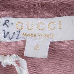 Gucci Kids Blush Pink Horsebit Detail Dress 6 yrs