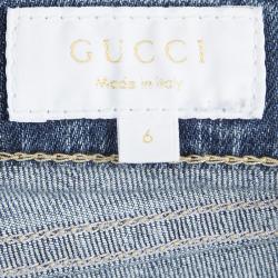 Gucci Indigo Washed Denim Skinny Jeans 6 Yrs