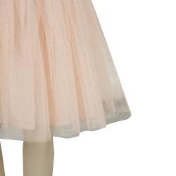 Pre Owned Jean Paul Gaultier Junior Light Pink Glitter Mesh Layered Skirt 6 Yrs
