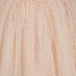 Pre Owned Jean Paul Gaultier Junior Light Pink Glitter Mesh Layered Skirt 6 Yrs