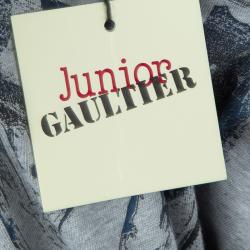 Pre Owned Junior Gaultier Grey Printed Long Sleeve T Shirt 8 Yrs