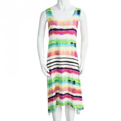 Pre Owned Junior Gaultier Multicolor Printed Jersey Sleeveless Dress 12 Yrs