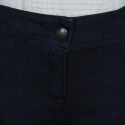  Gaultier Junior Indigo Dark Wash Denim and Rib Knit Skinny Jeans 10 Yrs