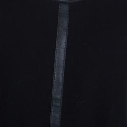 Pre Owned Gaultier Junior Black Leather Trim Detail Sleeveless Romper 10 Yrs