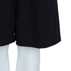 Pre Owned Gaultier Junior Black Leather Trim Detail Sleeveless Romper 10 Yrs