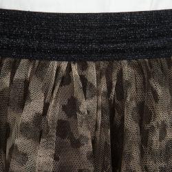 Jean Paul Gaultier Junior Animal Printed Mesh Layered Circular Skirt 6 Yrs