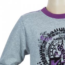 Pre Owned Kenzo Kids Grey Flock Print Long Sleeve Crew Neck T Shirt 8 Yrs