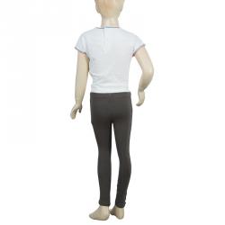 Pre Owned Kenzo Kids Khaki Green Embroidered Leggings 5 Yrs