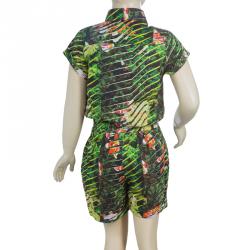 Pre Owned Kenzo Kids Multicolor Printed Play Suit 8 Yrs