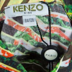 Pre Owned Kenzo Kids Multicolor Printed Play Suit 8 Yrs