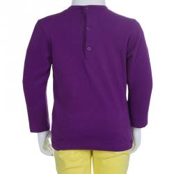 Kenzo Kids Purple Flock Printed Long Sleeve T Shirt 2 Yrs