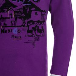 Kenzo Kids Purple Flock Printed Long Sleeve T Shirt 2 Yrs