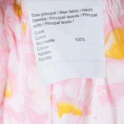 Pre Owned Kenzo Kids Pink Floral Print Cotton Pants 3 Yrs
