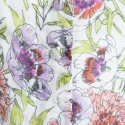 Pre Owned Kenzo Kids Multicolor Floral Printed Cotton Belted Playsuit 6 Yrs